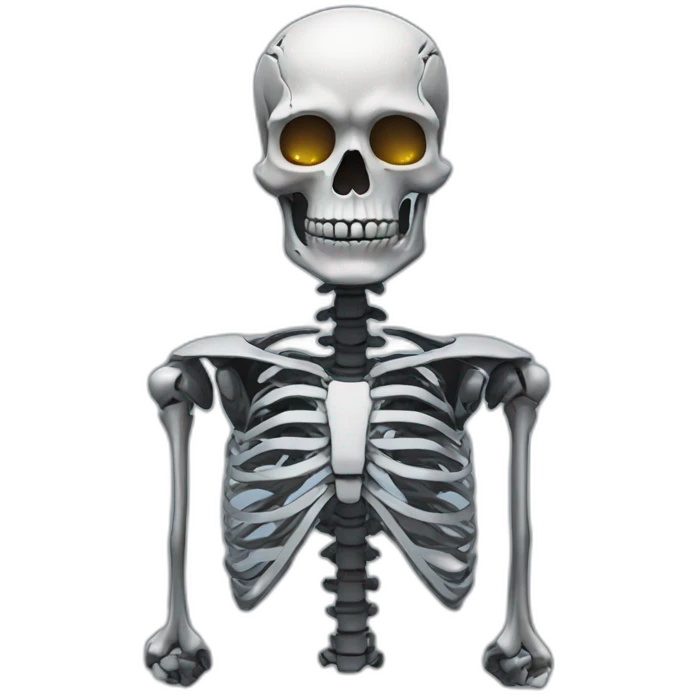 cyborg skeleton emoji