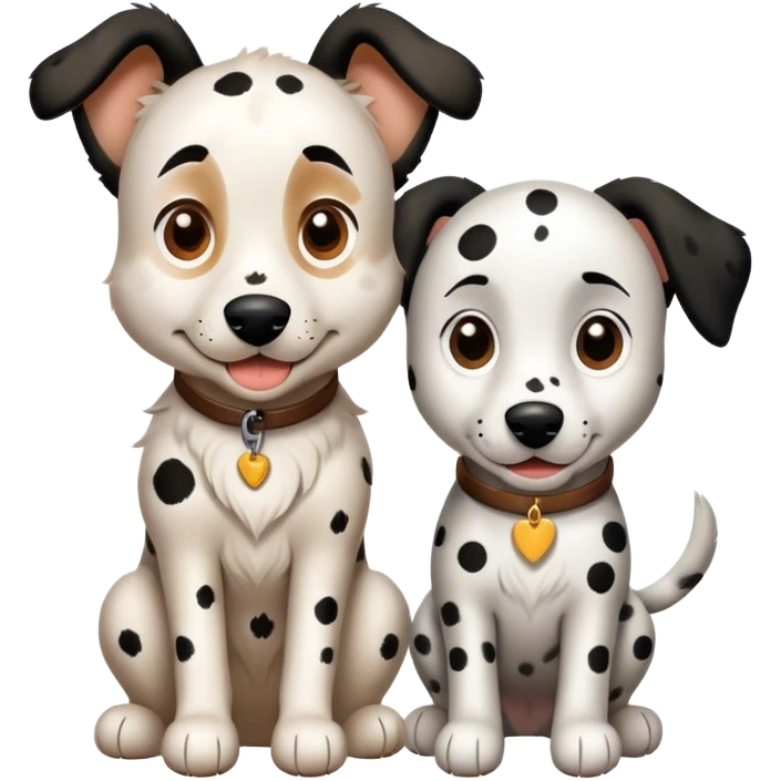 Belgium shepherd and a Dalmatian  emoji