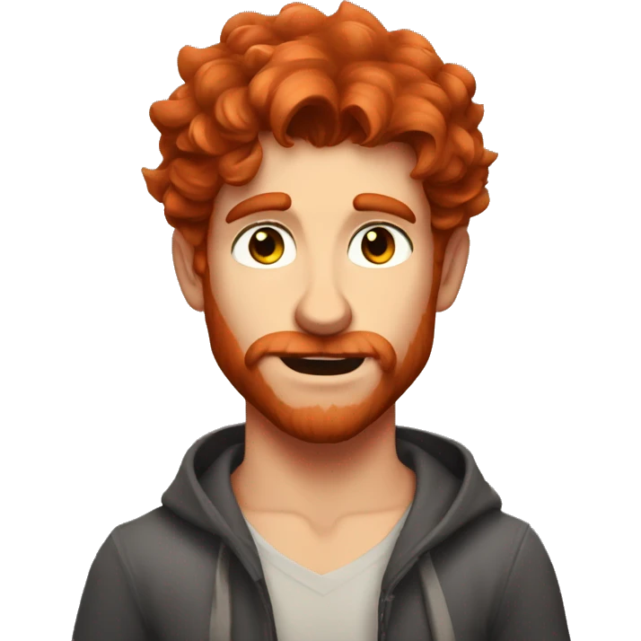 redhead handsome werewolf in love emoji