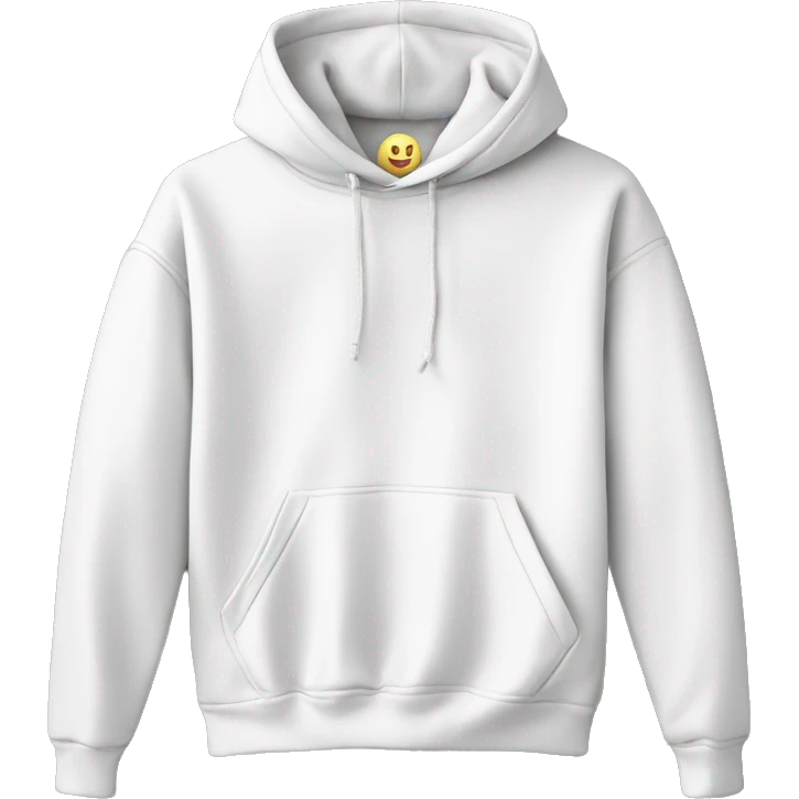 Plain White color pullover hoodie no person emoji