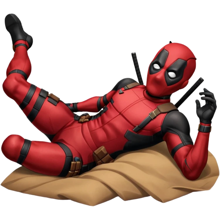 deadpool laying emoji