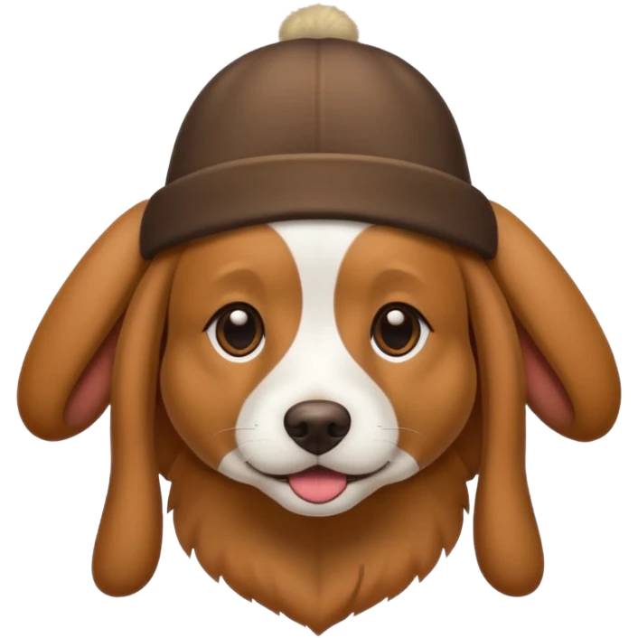 Dog with funny hat emoji