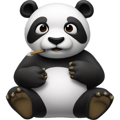 Smoke panda emoji