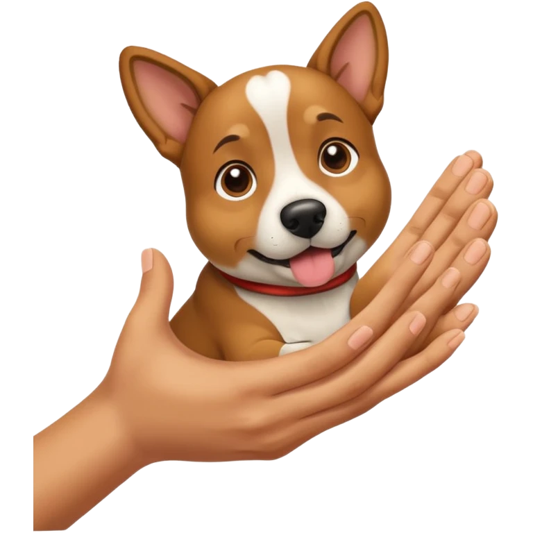 hand petting dog emoji