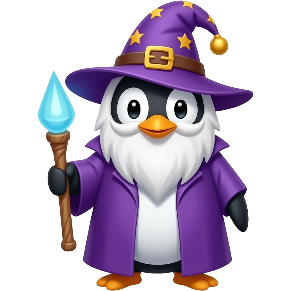 Penguin Wizard emoji