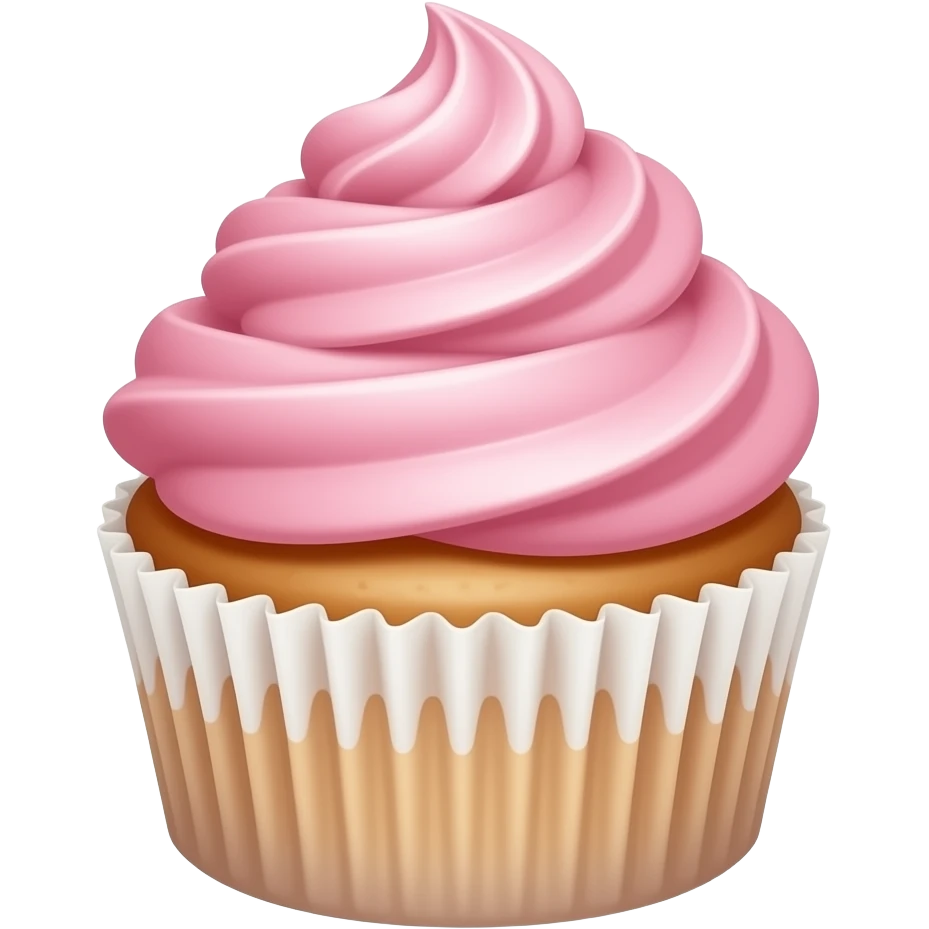 Cupcake with pink icing emoji