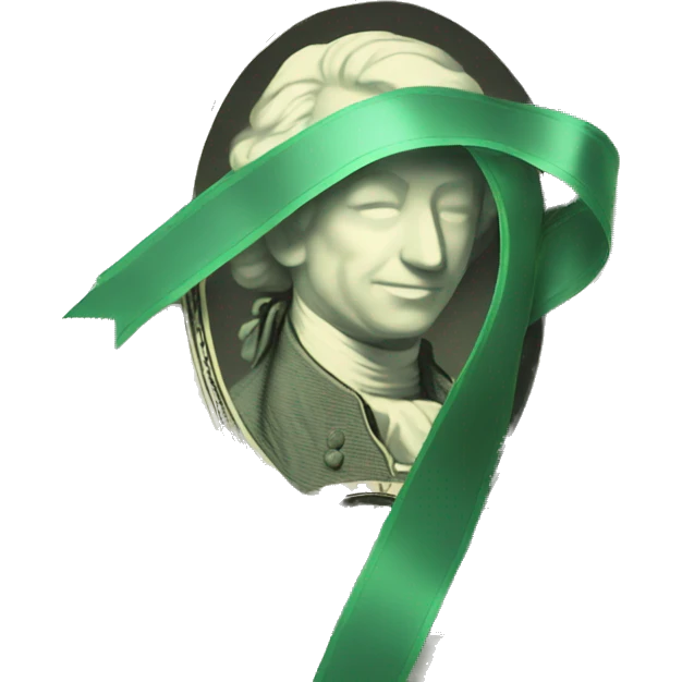 Money with a ribbon emoji