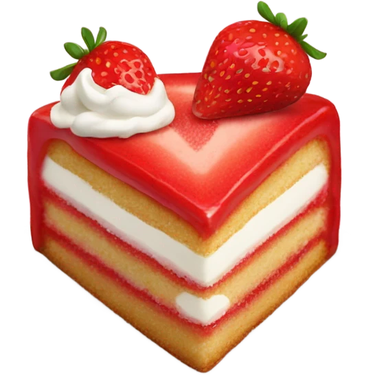 strawberry cake with white cream emoji