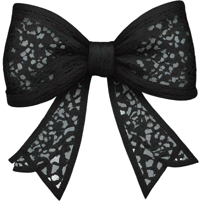 black lace bow emoji