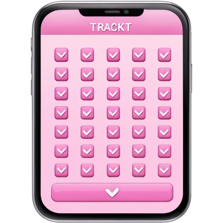 habit tracker cute pink emoji