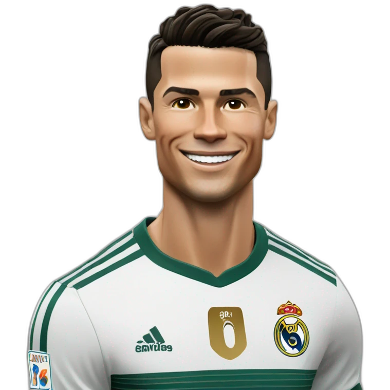 Cristiano Ronaldo qui fait la célébration siuuuu emoji