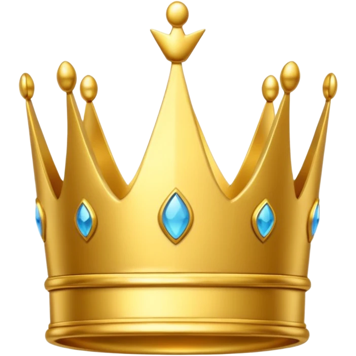3d cute simple minimalist crown emoji