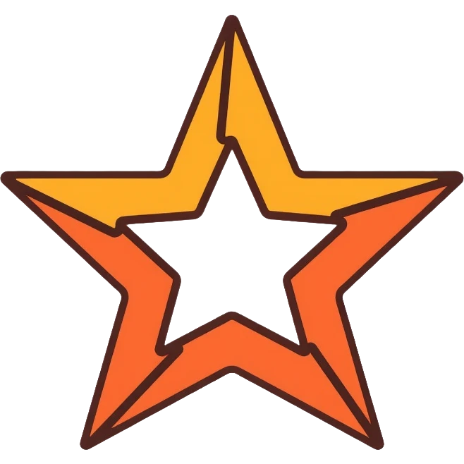 aesthetic star with clean lines emoji