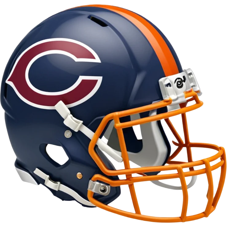 The Washington commanders football helmet and the Chicago Bears football helmet facing each other emoji