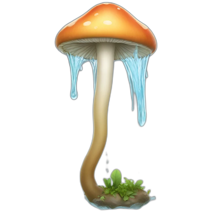 Water spewing from mushroom emoji
