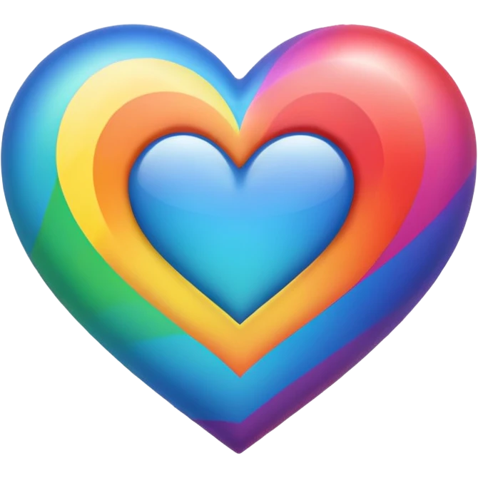 Cœur arc en ciel emoji