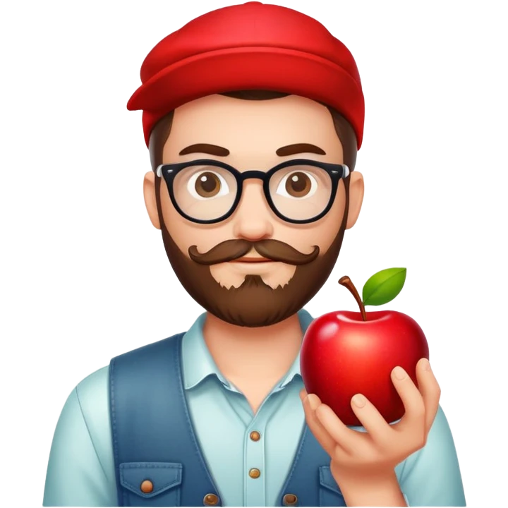 apple hipster emoji