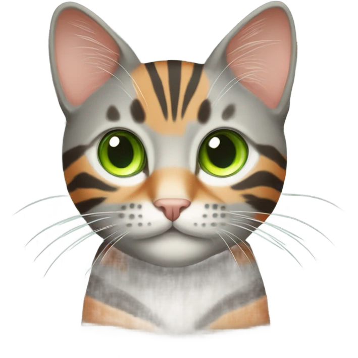 Orange and gray cat emoji