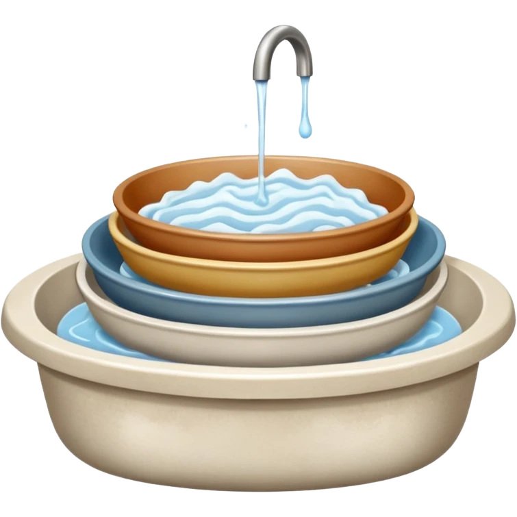 Dirty plates in a sink emoji