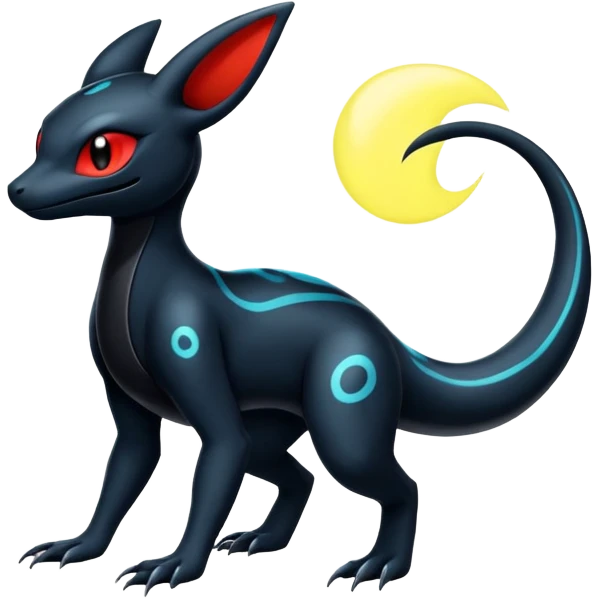 Shiny Salandit-Umbreon-Quilava-Fakémon-hybrid-creature (full body)  emoji