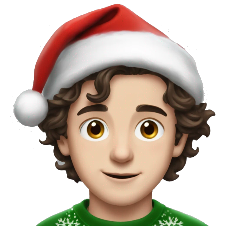 Timothée Chalamet as santa claus emoji