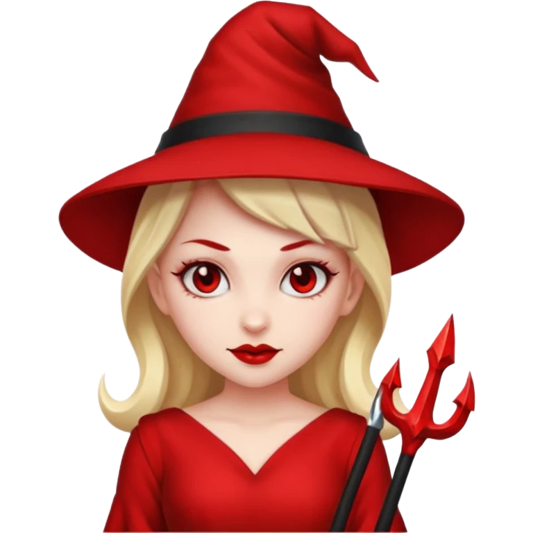 girl devil with dress and hat emoji