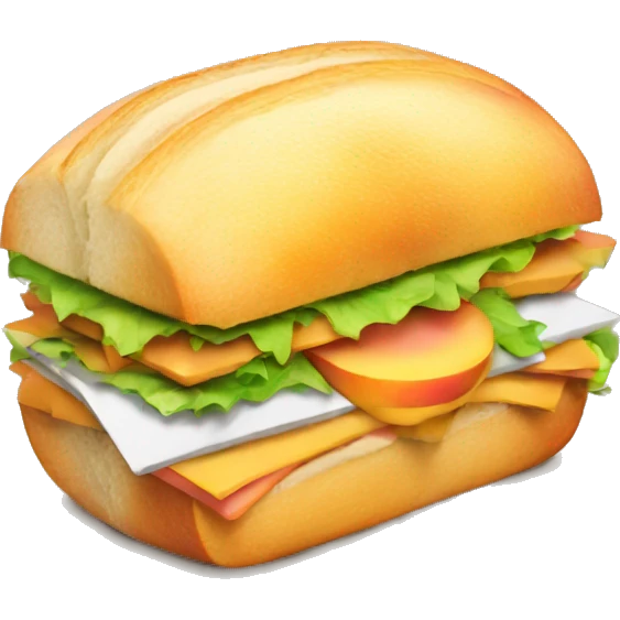 peach big sandwich emoji