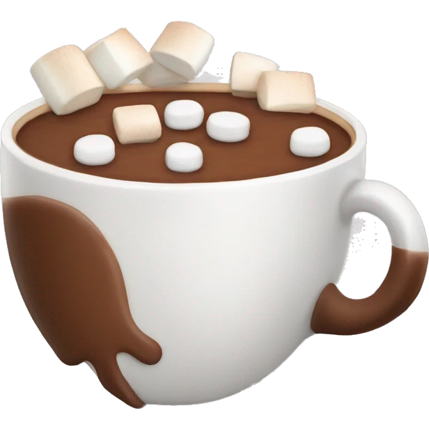 Hot chocolate with marshmallows in it emoji