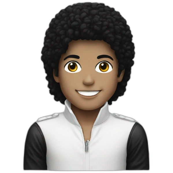Michael Jackson with a white kids emoji