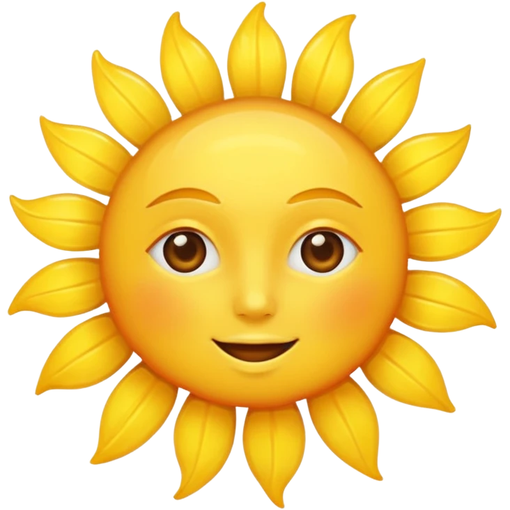 make the sun, no face  emoji