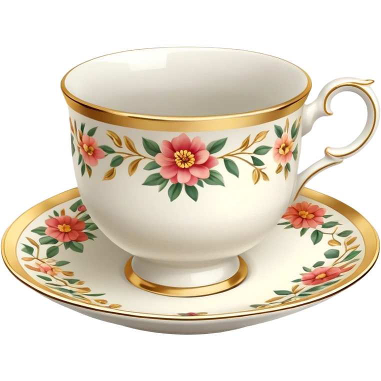 Warm-colored romantic traditional tea cup emoji