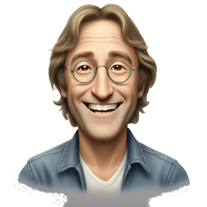 John lennon smilling emoji