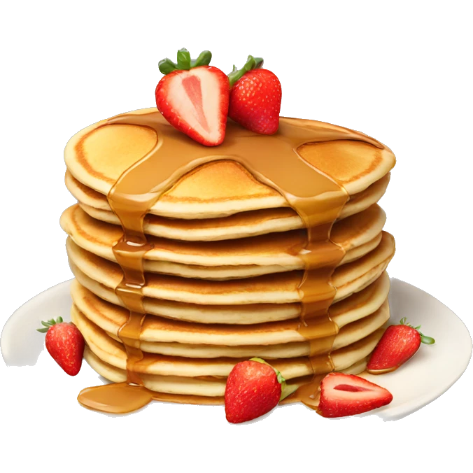Pancakes with strawberries  emoji