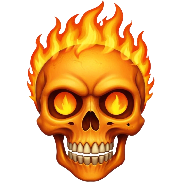 flaming skull emoji