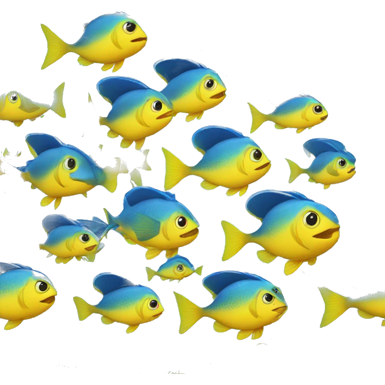 dori the fish, blue with yellow fins emoji