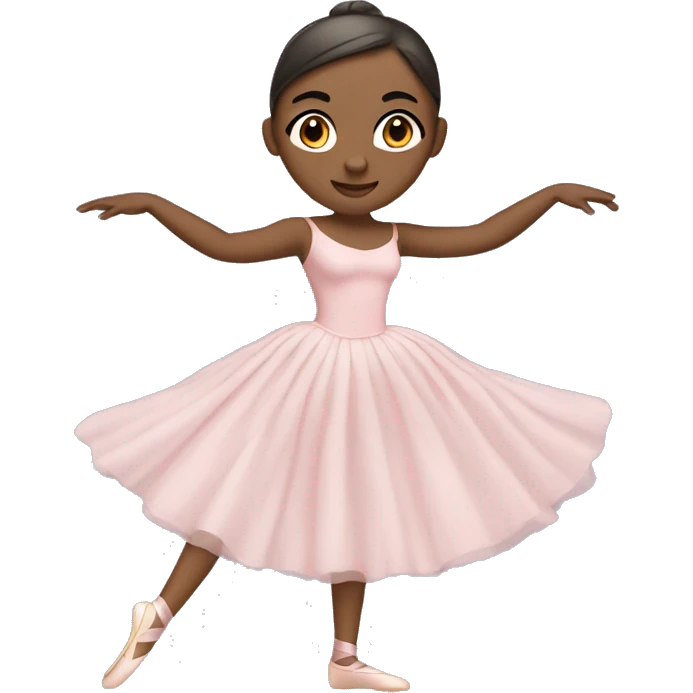ballet lady with clear skin wearing soft pink dress  emoji