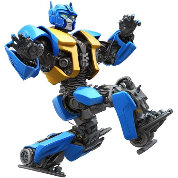 Transformer doing a flip emoji