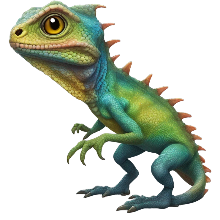 Alien lizard detailed portrait  emoji