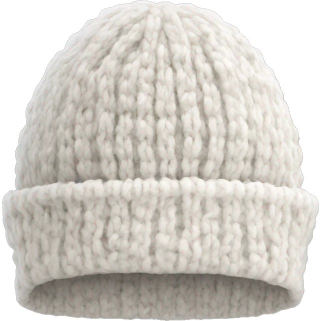 white knitted wool cap piece of clothing emoji