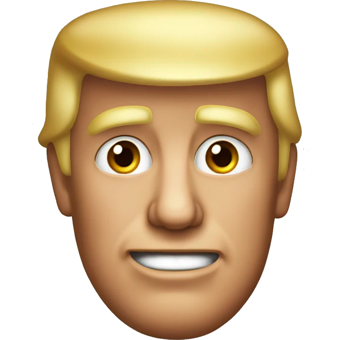 donald trump with a red ear emoji