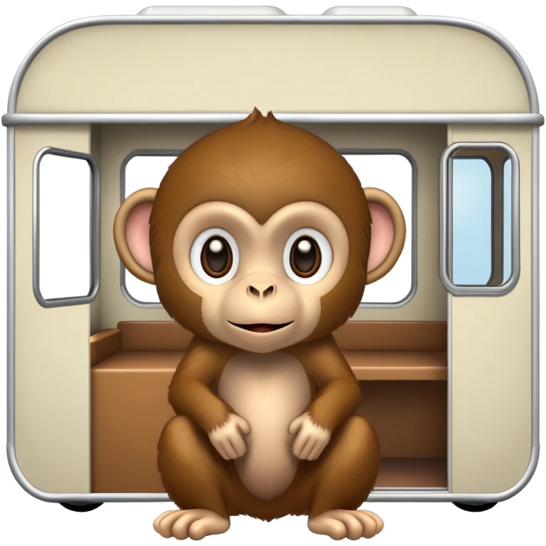 Monkey inside a caravan emoji
