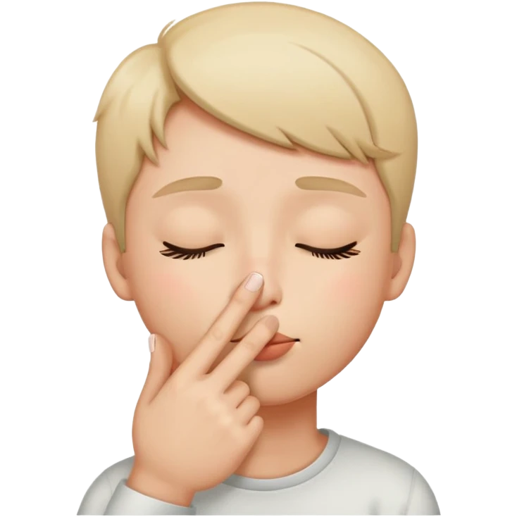 kissinf face with close eyes with middle finger emoji