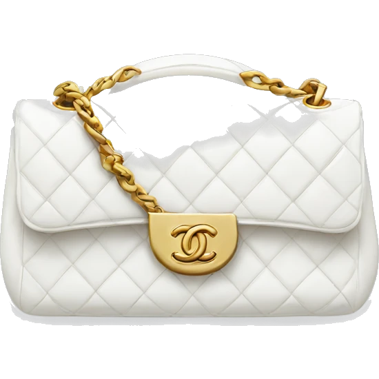 White Chanel bag emoji