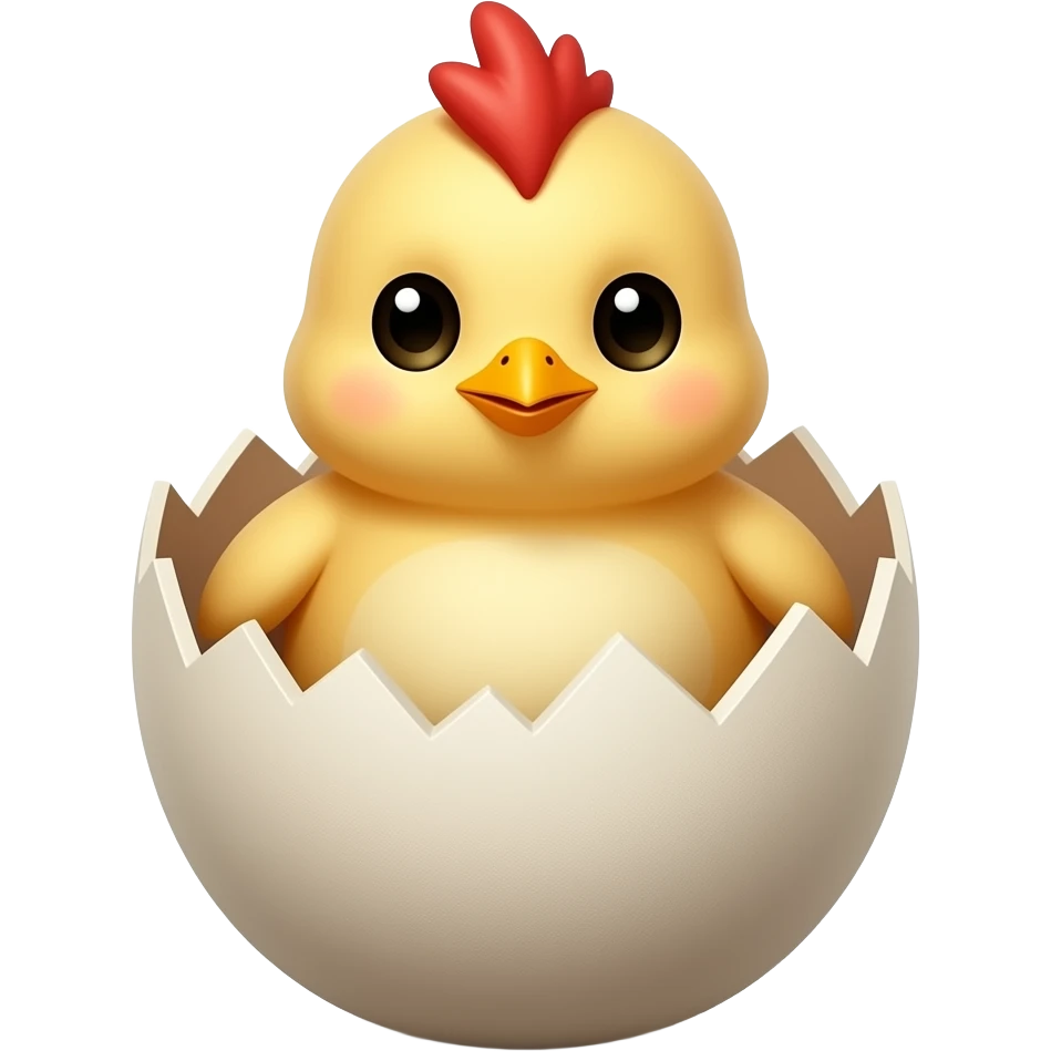 Птенец птицы Феникс сидит в яйце emoji