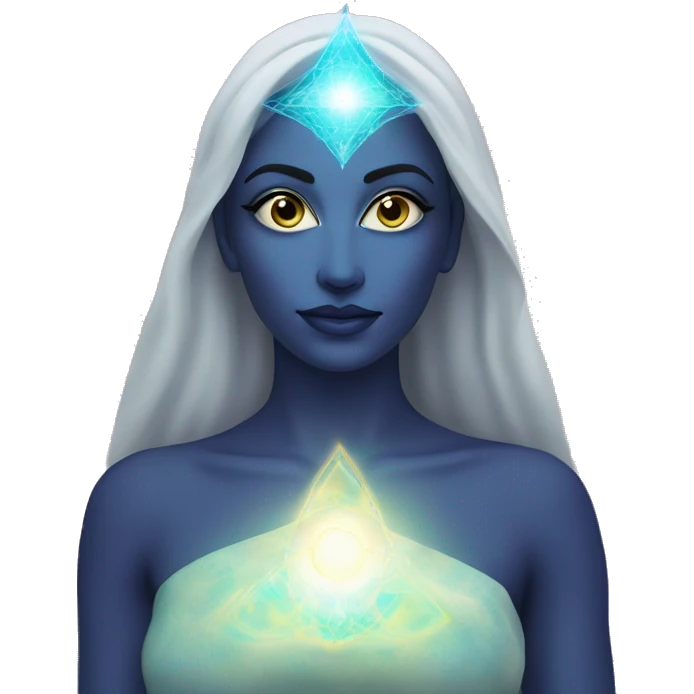Pleiadian radiant glowing diva woman female third eye emoji