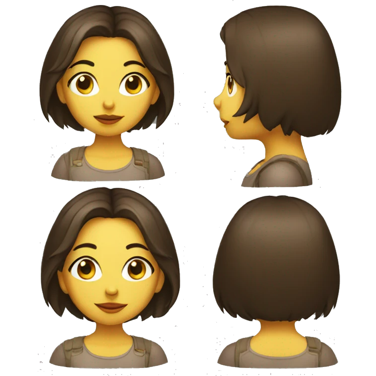 Brunette girl dressed as a duck emoji