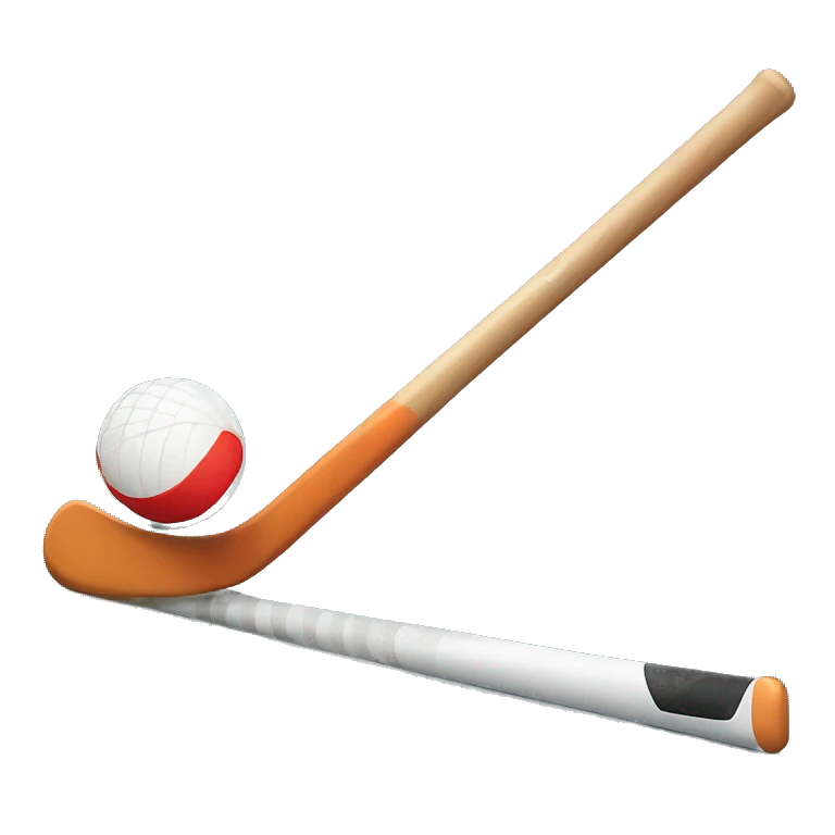 Field Hockey stick and ball emoji