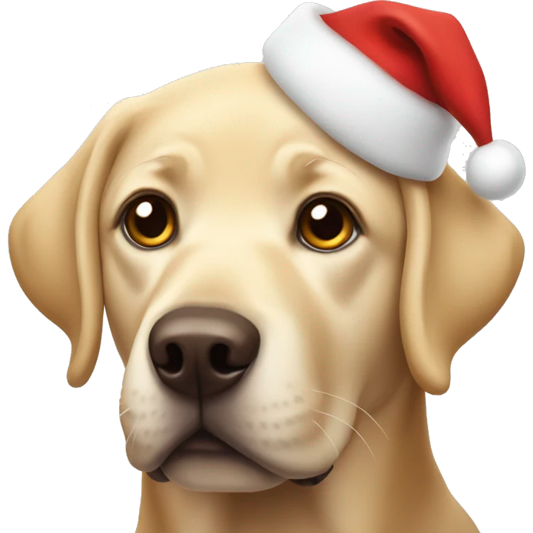 Labrador Christmas emoji