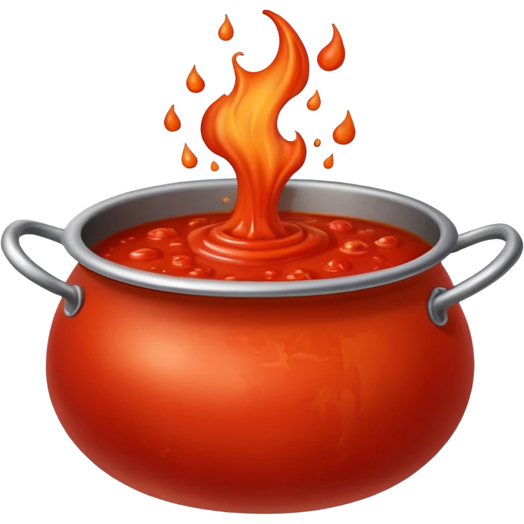 Big cauldron of tomato sauce being cooked emoji  emoji