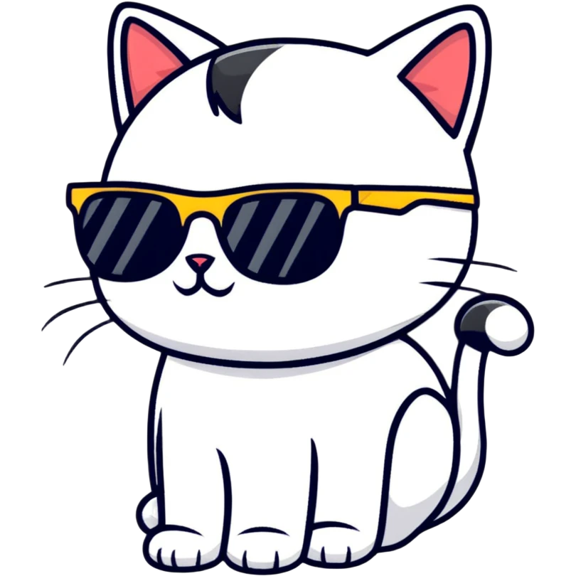 Cat with sunglasses emoji